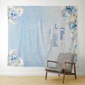 Blue Romance Floral with Gold Wandkleed (In Situ (horizontaal))