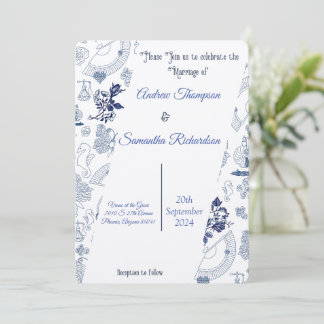 Blue Romance Wedding Invitations