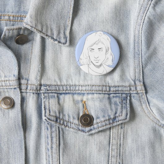 Blue Ronde Button 5,7 Cm (In situ)