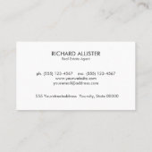 Blue Roof house-makelaar Visitekaartje (Achterkant)