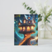 Blue Roof Treehouse Briefkaart (Staand voorkant)