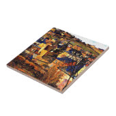 Blue Roofs of Rouen, Paul Gauguin schilderij Tegeltje (Zijkant)