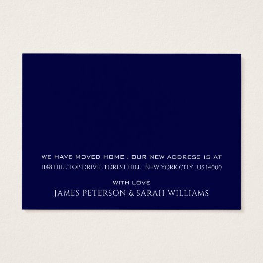 Blue Rooftop, wijziging adreskaart Visitekaartje (Achterkant)