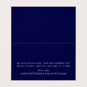 Blue Rooftop, wijziging adreskaart Visitekaartje (Binnenkant ongevouwen)