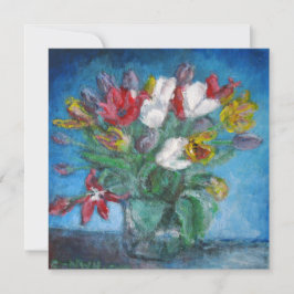 Blue Room Tulip Flowers Bouquet in een Vase
