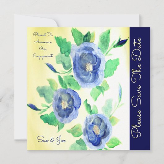 Blue Roos Artsy Aankondiging (Voorkant)