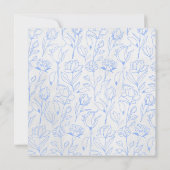 Blue Roos Baby Boy Wiccaning Naming Ceremony Kaart (Achterkant)