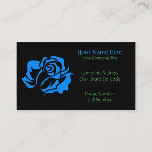 Blue Roos Bloom  Visitekaartje (Voorkant)