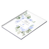 Blue Roos Botanical Vrijgezellenfeest Recipbook Notitieboek (Linkerzijde)