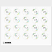 Blue Roos Bud Wedding Ronde Sticker (Vel)