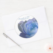 Blue Roos Custom Wedding Envelope-zegels Ronde Sticker (Envelop)