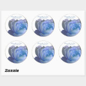 Blue Roos Custom Wedding Envelope-zegels Ronde Sticker (Vel)