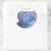Blue Roos Custom Wedding Envelope-zegels Ronde Sticker (Tas)