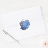 Blue Roos Custom Wedding Envelope-zegels Ronde Sticker (Envelop)