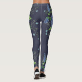 Blue Roos Designer Leggings (Achterkant)
