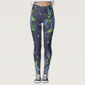 Blue Roos Designer Leggings (Voorkant)