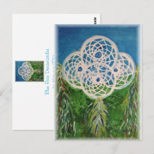 Blue Roos Dreamweaver Briefkaart (Voorkant / Achterkant)