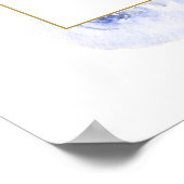 Blue Roos Floral 100th Birthday Welcome Sign Poster (Hoek)