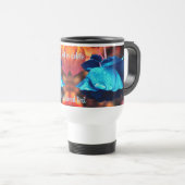 Blue Roos Floral Art, op maat gemaakt Reisbeker (Voorkant rechts)