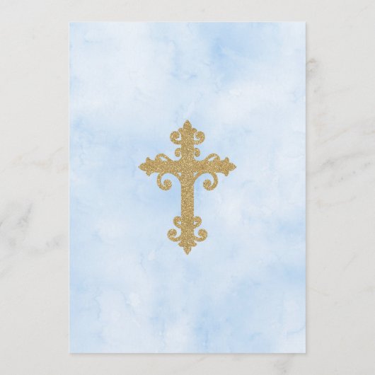 Blue Roos Garden Baptism Custom 5x7 Event Menu (Achterkant)