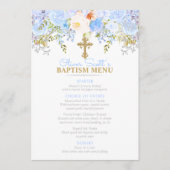 Blue Roos Garden Baptism Custom 5x7 Event Menu (Voorkant)