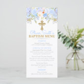 Blue Roos Garden Baptism Custom Event Menu (Staand voorkant)
