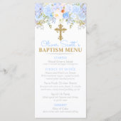 Blue Roos Garden Baptism Custom Event Menu (Voorkant)