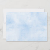 Blue Roos Garden Baptism Foto Bedankkaart (Achterkant)