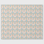 Blue Roos Gold Glitter Baroque Antonietta Glam Cadeaupapier (Vlak)