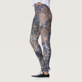 Blue & Roos Gold Paint Splatter Abstract Glamour Leggings (Links)