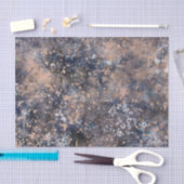 Blue & Roos Gold Paint Splatter Abstract Glamour Tissuepapier (Craft)