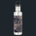 Blue & Roos Gold Paint Splatter Abstract Glamour Waterfles<br><div class="desc">Waterfles.</div>