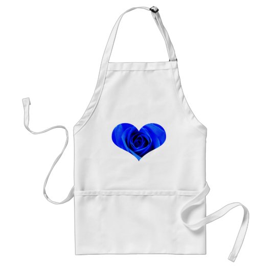 Blue Roos Heart Apron Standaard Schort (Voorkant)
