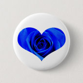 Blue Roos Heart Button (Voorkant)