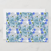 Blue Roos Moon Phase Wiccan Handfasting Save The Date (Achterkant)