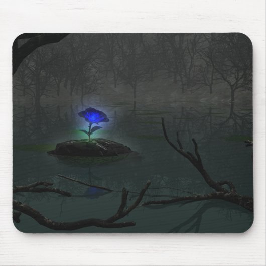 Blue Roos Mousepad Muismat (Voorkant)
