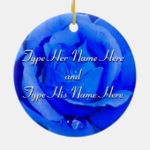 Blue Roos Ornament Personalized Roos Decorations (Achterkant)