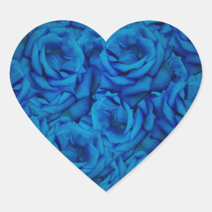 Blue Roos Pattern Hart Sticker