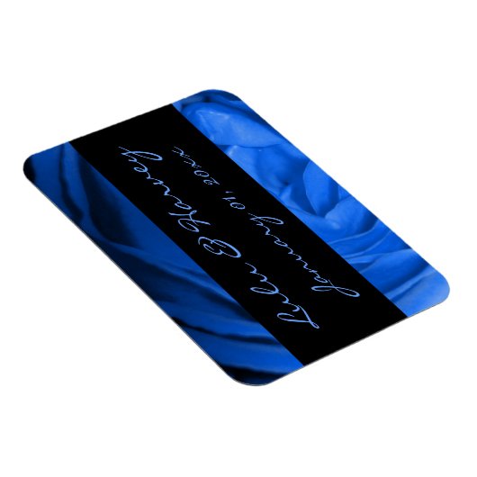 Blue Roos Personal Wedding Magneet (Rechterzijde)