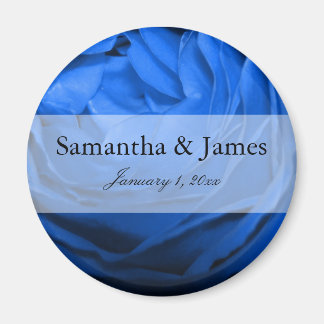 Blue Roos Personal Wedding Magneet