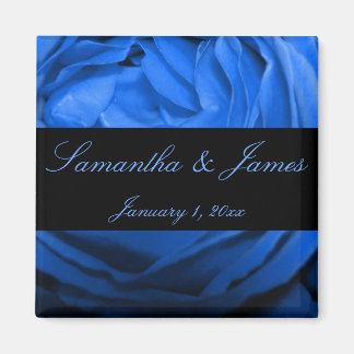 Blue Roos Personal Wedding Magneet
