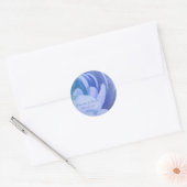 Blue Roos Petals Custom Wedding Envelope Seals Ronde Sticker (Envelop)
