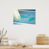 Blue Roos Petals Wedding Dress Train Poster (Keuken)