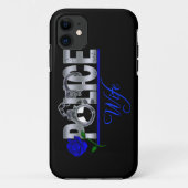 Blue Roos POLICE WIFE iPhone 5 Hoesje (Achterkant)
