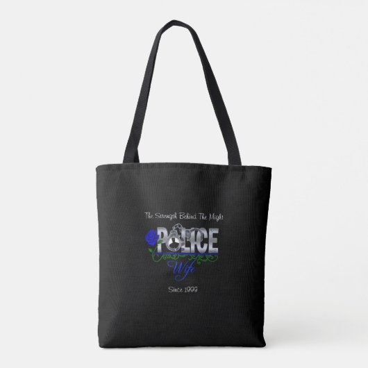 Blue Roos Police Wife Tote Bag (Achterkant)