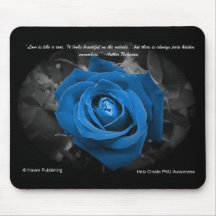 Blue Roos Quote Mousepad
