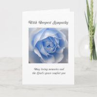 Blue Roos Religious Sympathy Card
