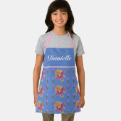 Blue  Roos Rozen Waterverf  Schort (Insitu)