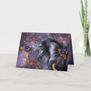 Blue Roos Unicorn Designer Kaart