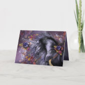 Blue Roos Unicorn Designer Kaart (Voorkant)